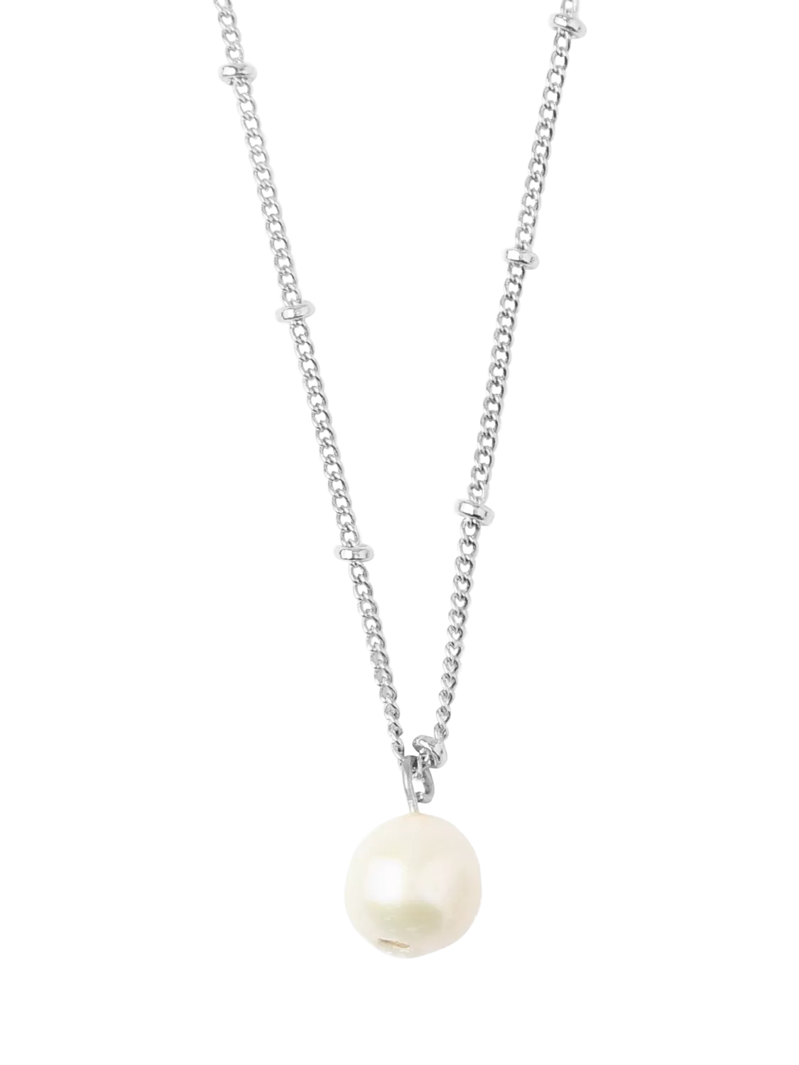 Orelia satellite chain necklace with freshwater pearl (British brand)
