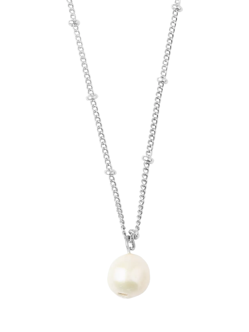 Orelia satellite chain necklace with freshwater pearl (British brand)
