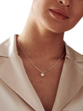 Orelia satellite chain necklace with freshwater pearl (British brand)