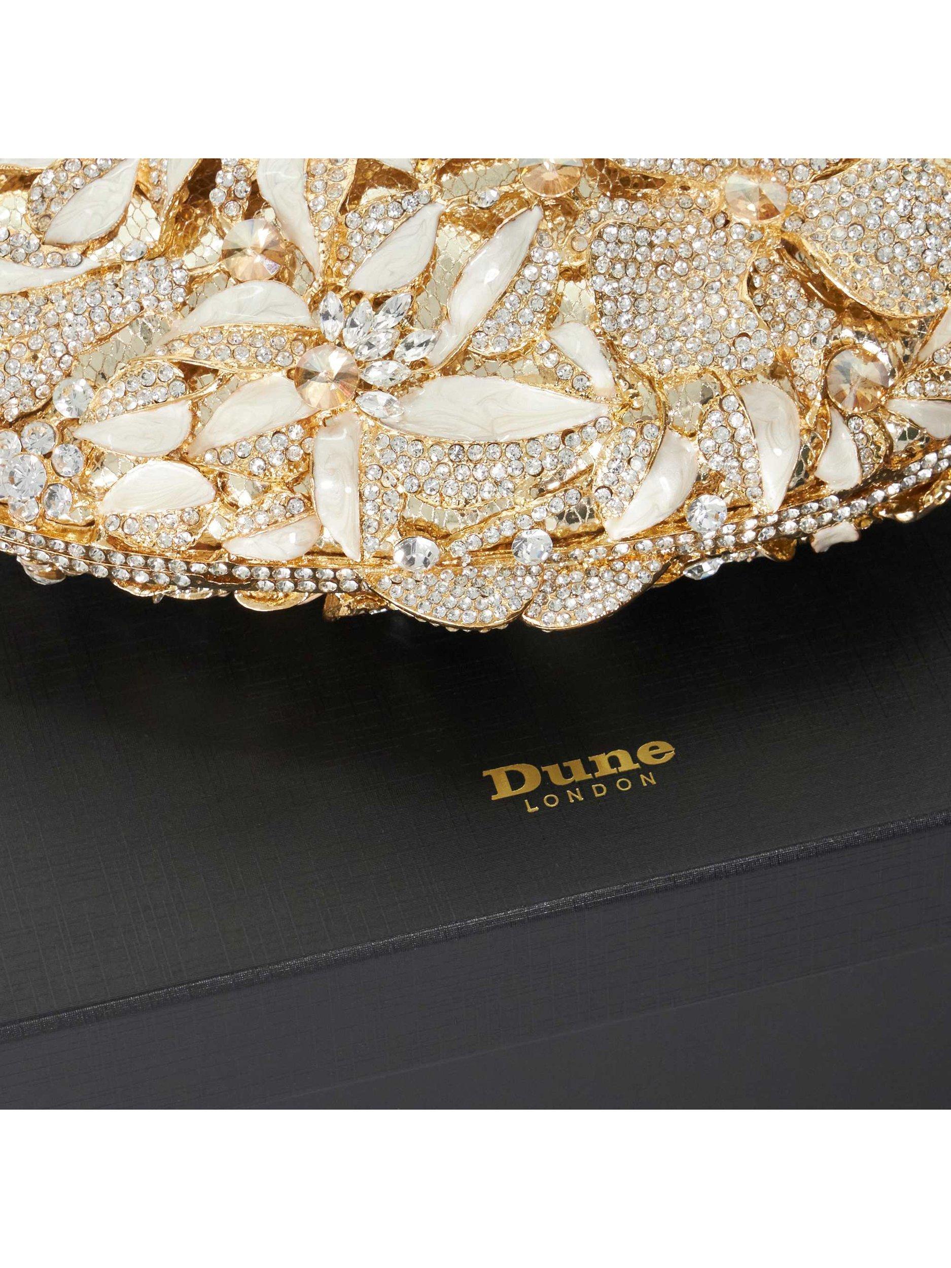 Dune London gold diamanté clutch, UK version