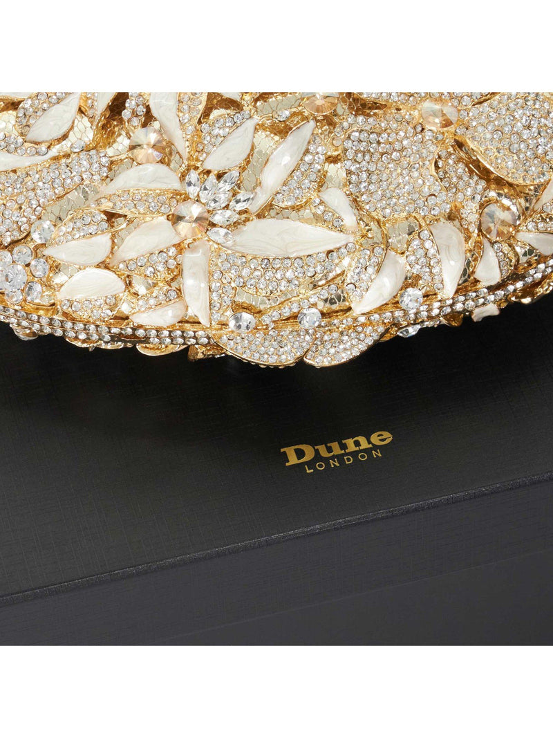 Dune London gold diamanté clutch, UK version