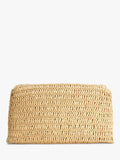 Dune London raffia clutch bag natural woven finish - British product