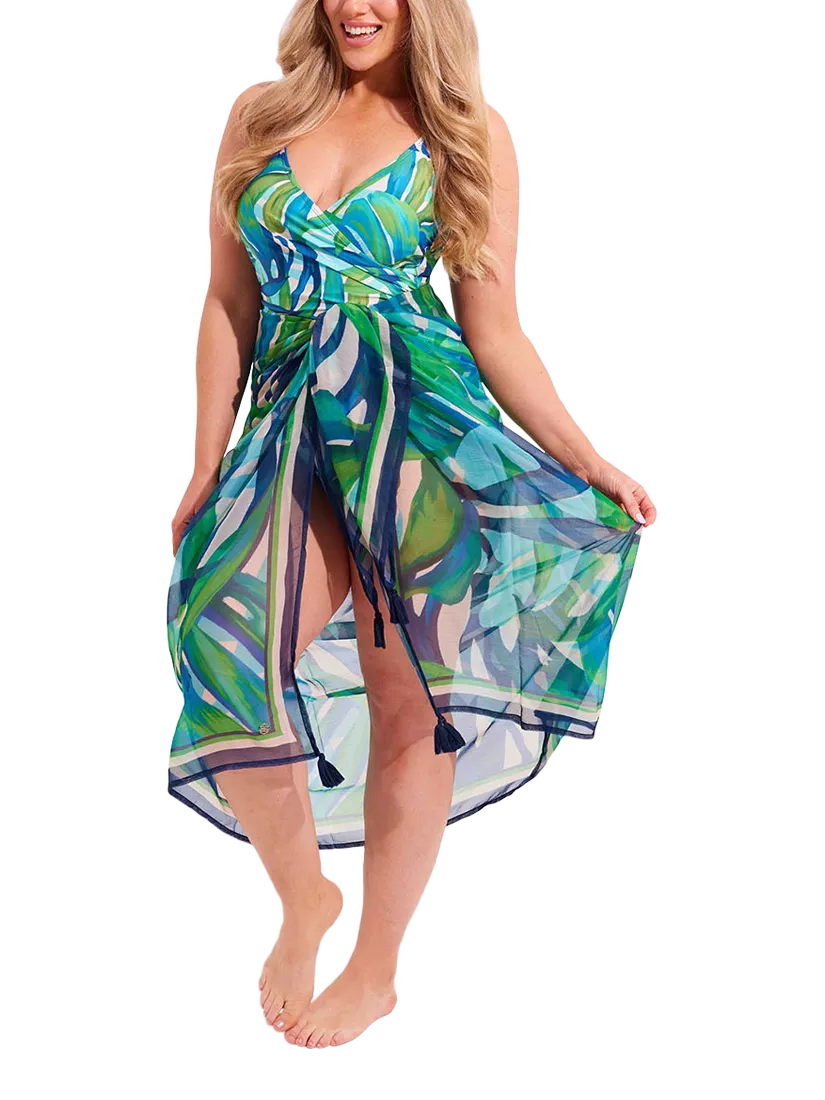 Seaspray St Lucia pareo green multi - British product