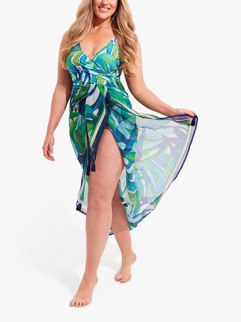 Seaspray St Lucia pareo green multi - British product
