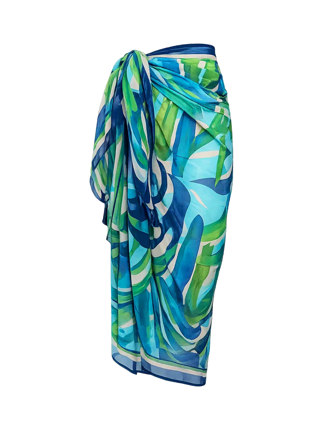 Seaspray St Lucia pareo green multi - British product