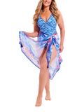 Seaspray Crete Pareo Blue Multi chiffon, imported from the UK