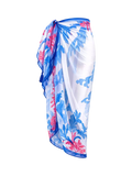 Seaspray Crete Pareo Blue Multi chiffon, imported from the UK