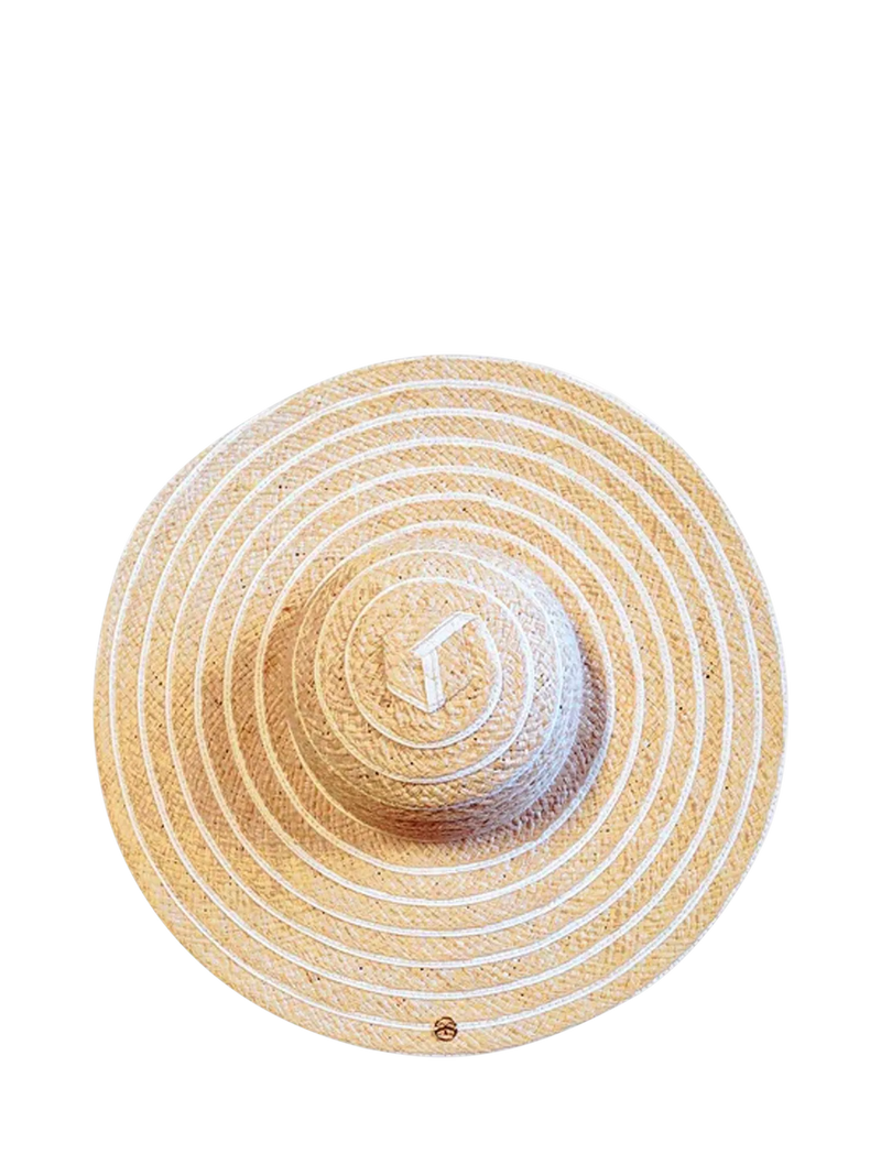 Seaspray Anna Sun Hat natural with stripe, British brand