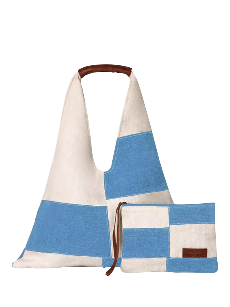 Seaspray Patchwork Beach Bag and Purse Set