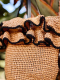 Seaspray Mia Ruffle Bag Natural, imported from the UK