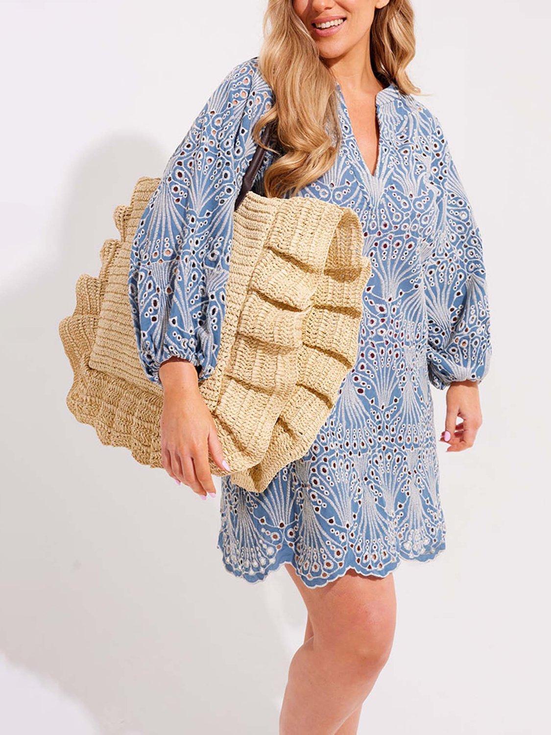 Seaspray Clara ruffle bag natural, UK version