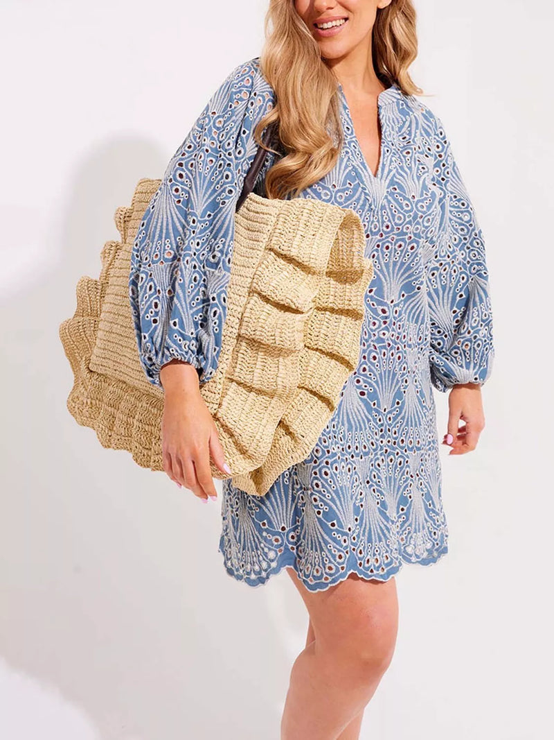 Seaspray Clara ruffle bag natural, UK version