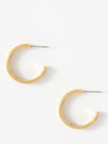 Mint Velvet mini textured hoop earrings 2cm, imported from the UK