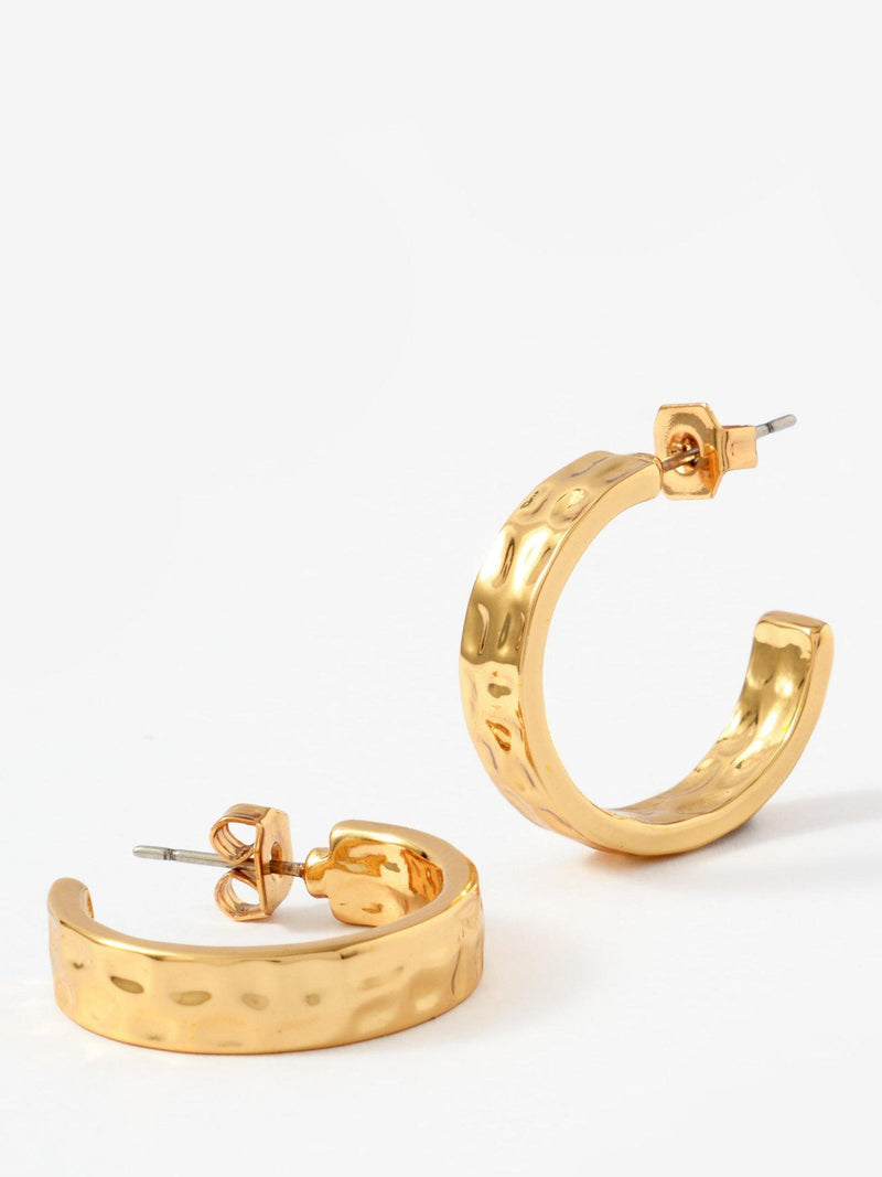 Mint Velvet mini textured hoop earrings 2cm, imported from the UK