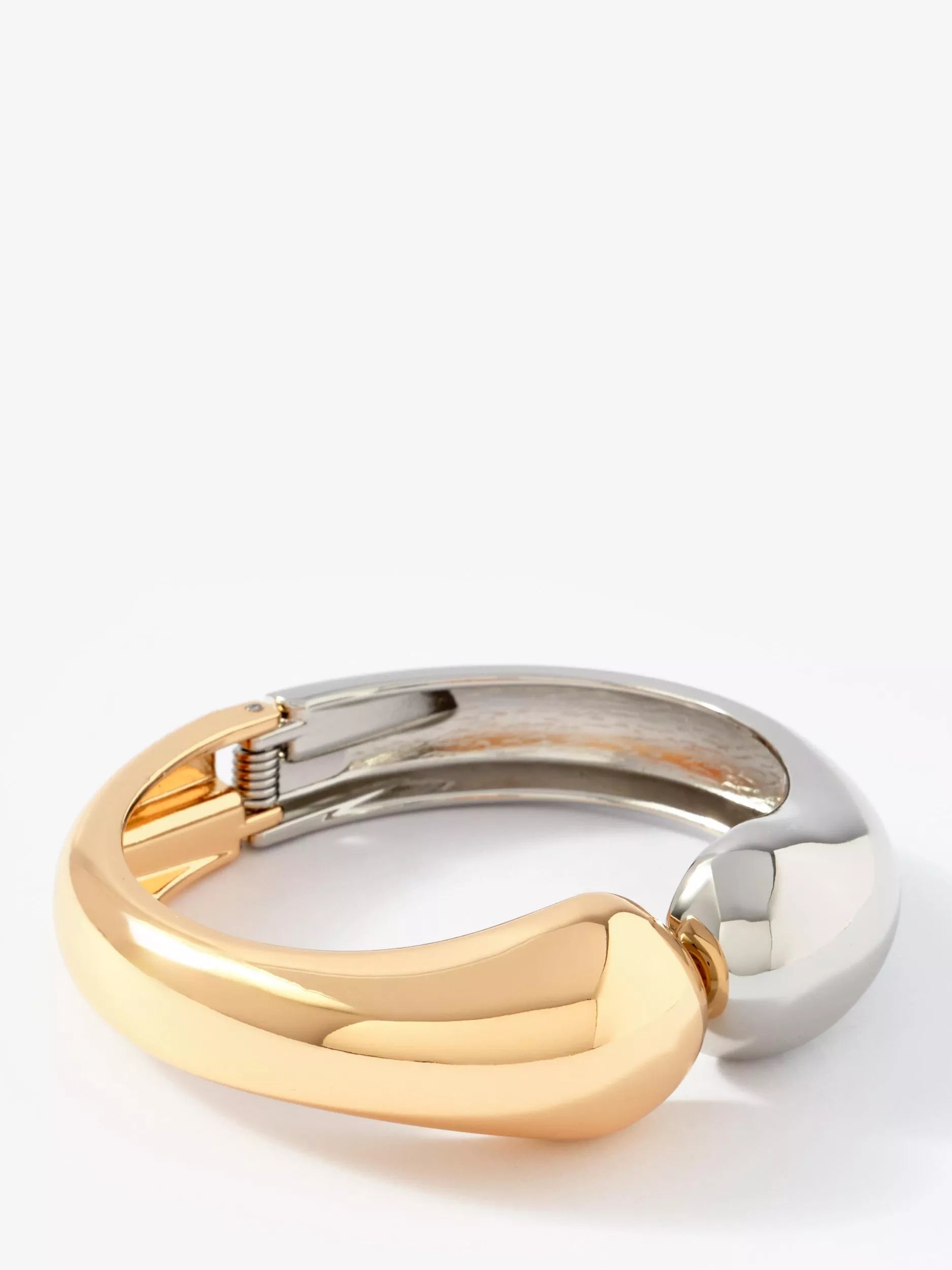 Mint Velvet two tone gold silver cuff bracelet 6.3cm (British brand)