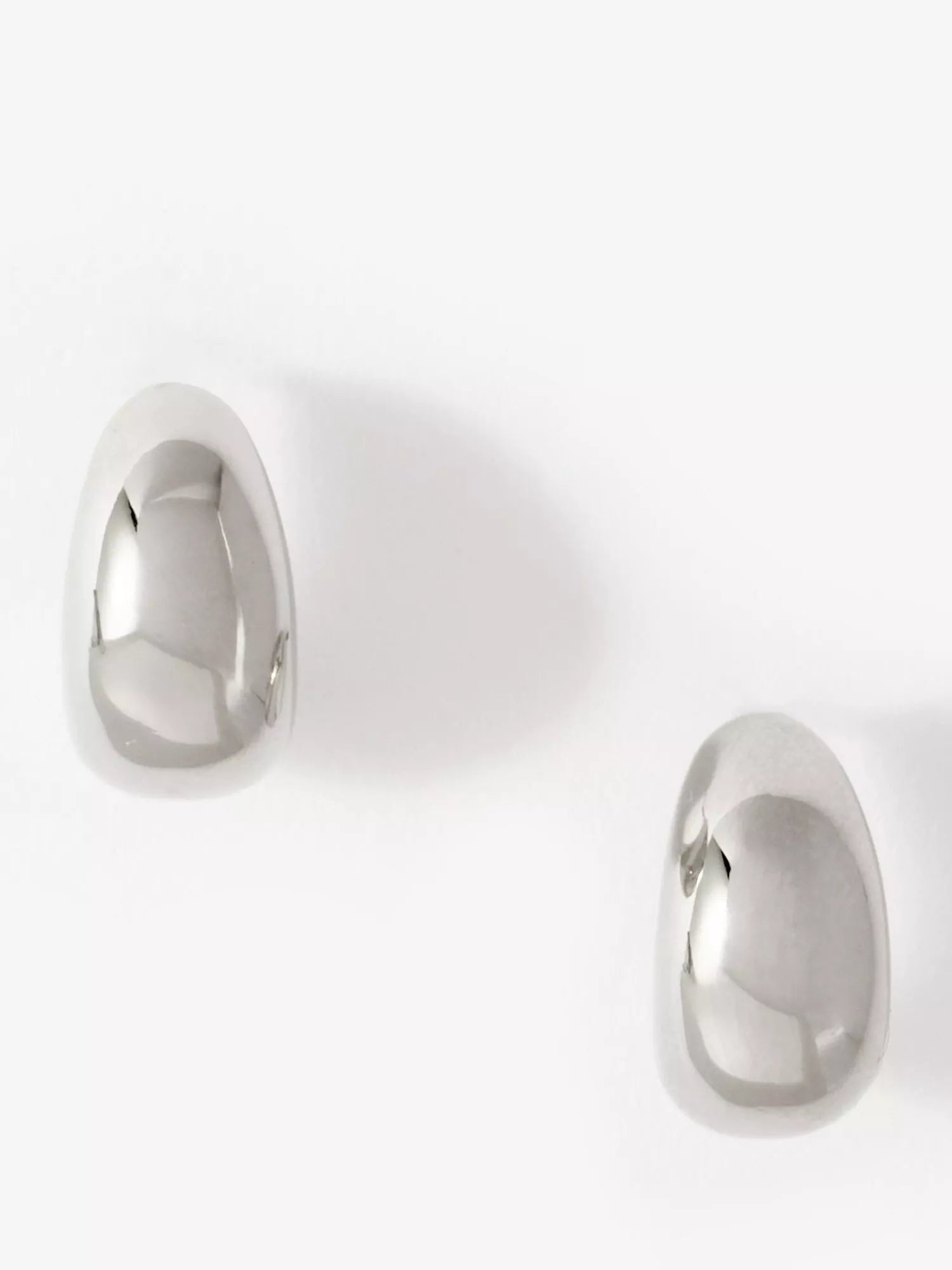 Mint Velvet mini curve earrings silver tone (British brand)