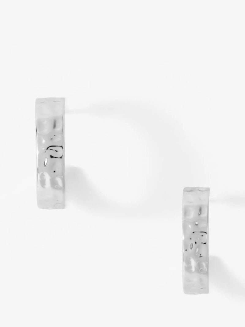 Mint Velvet Mini Textured Hoop Earrings