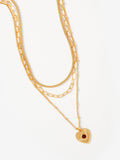 Mint Velvet triple layered heart necklace gold toned - British product