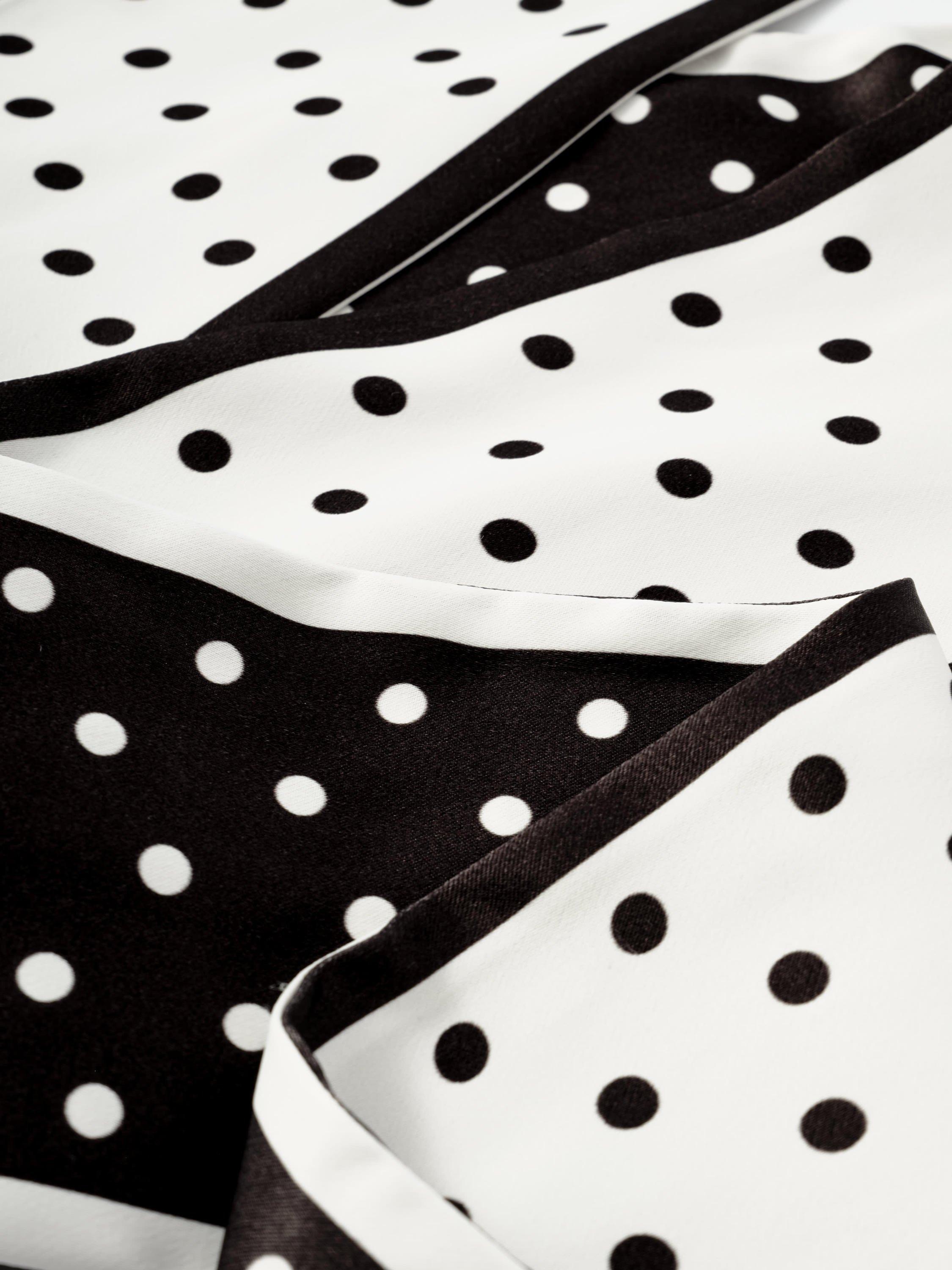 Mint Velvet reversible polka dot skinny scarf black white - British product