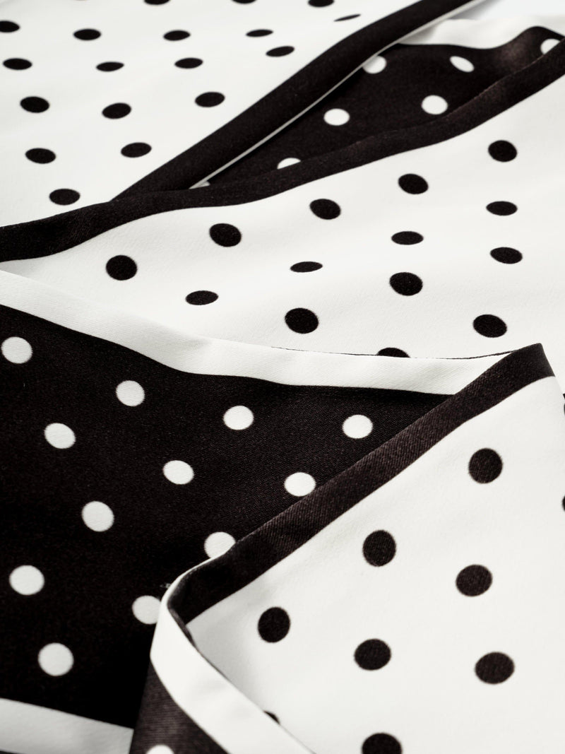 Mint Velvet reversible polka dot skinny scarf black white - British product