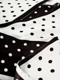 Mint Velvet reversible polka dot skinny scarf black white - British product