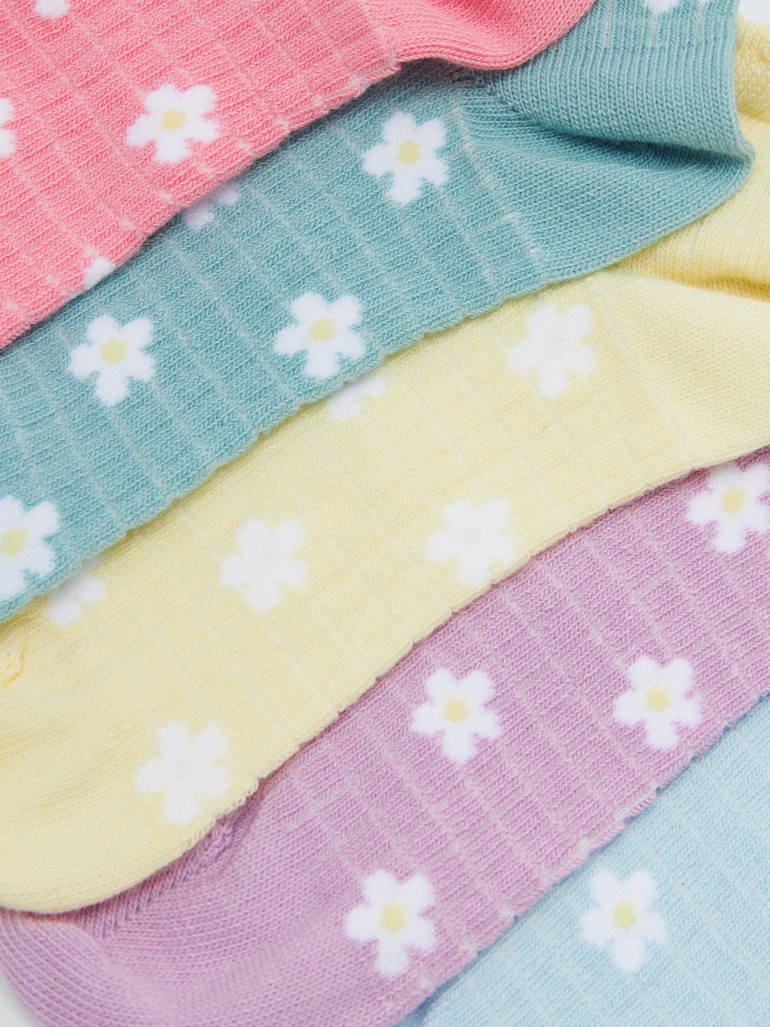John Lewis floral cotton socks pack of 7 (British brand)