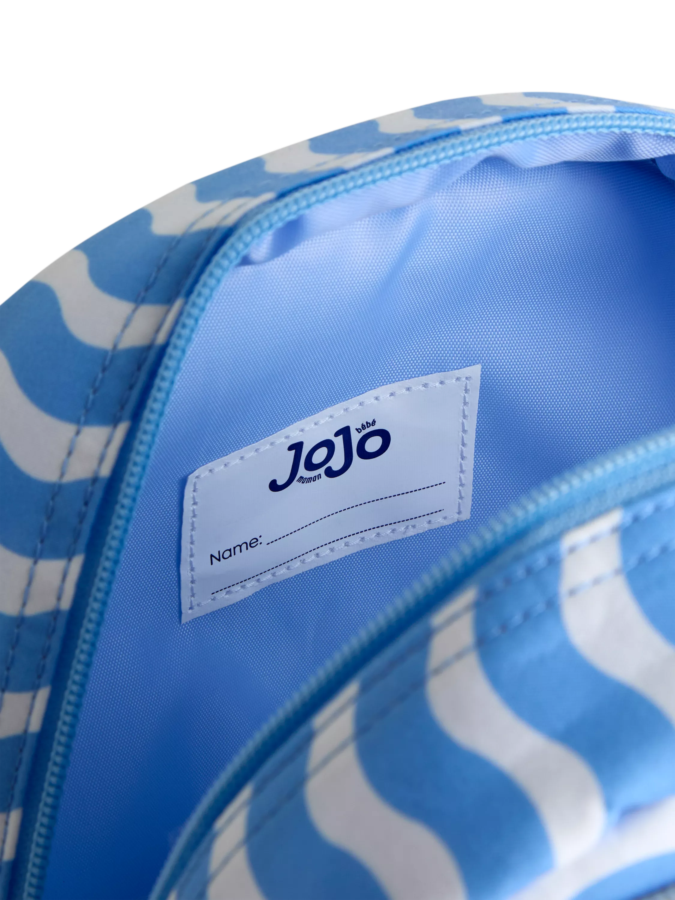 JoJo Maman Bébé kids' crab appliqué backpack mid blue, UK version