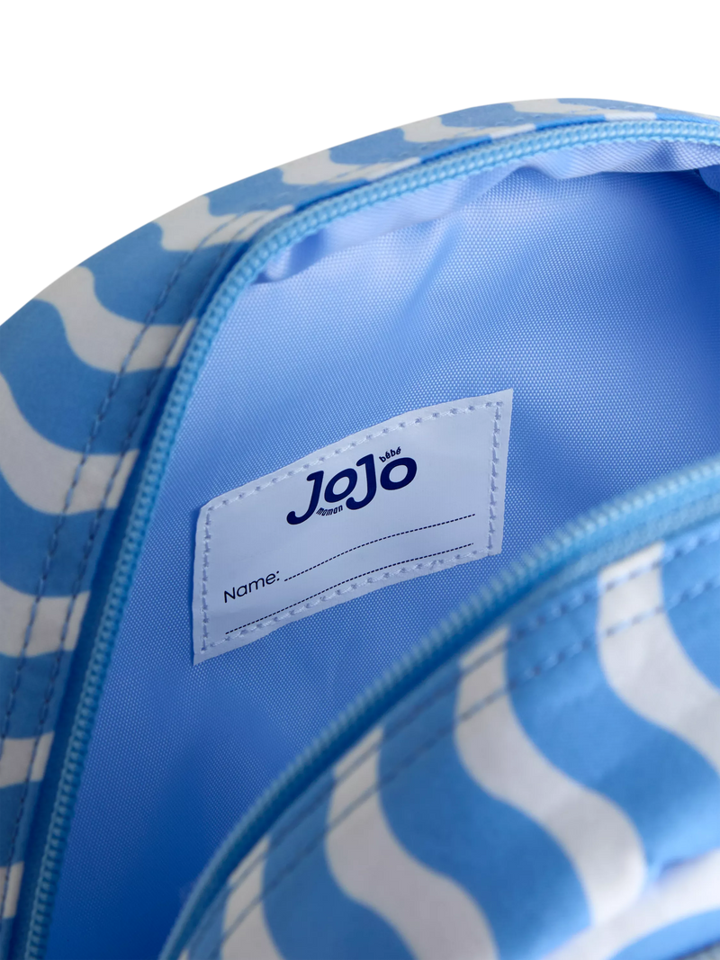 JoJo Maman Bébé kids' crab appliqué backpack mid blue, UK version