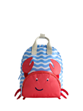 JoJo Maman Bébé kids' crab appliqué backpack mid blue, UK version