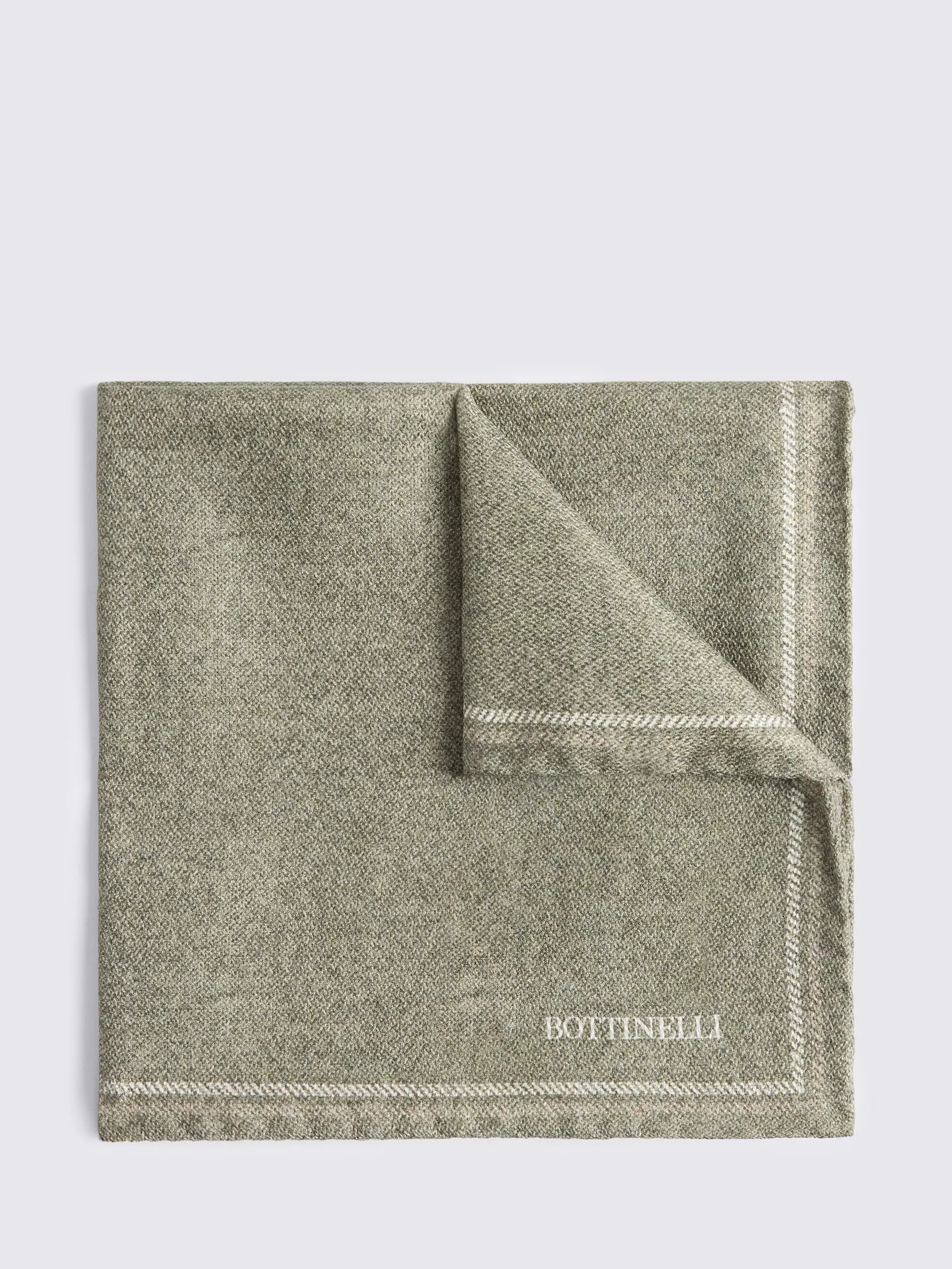 Moss Italian Silk Double Faced Pocket Square (British brand)