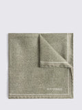 Moss Italian Silk Double Faced Pocket Square (British brand)