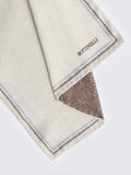Moss Italian Silk Double Faced Pocket Square (British brand)