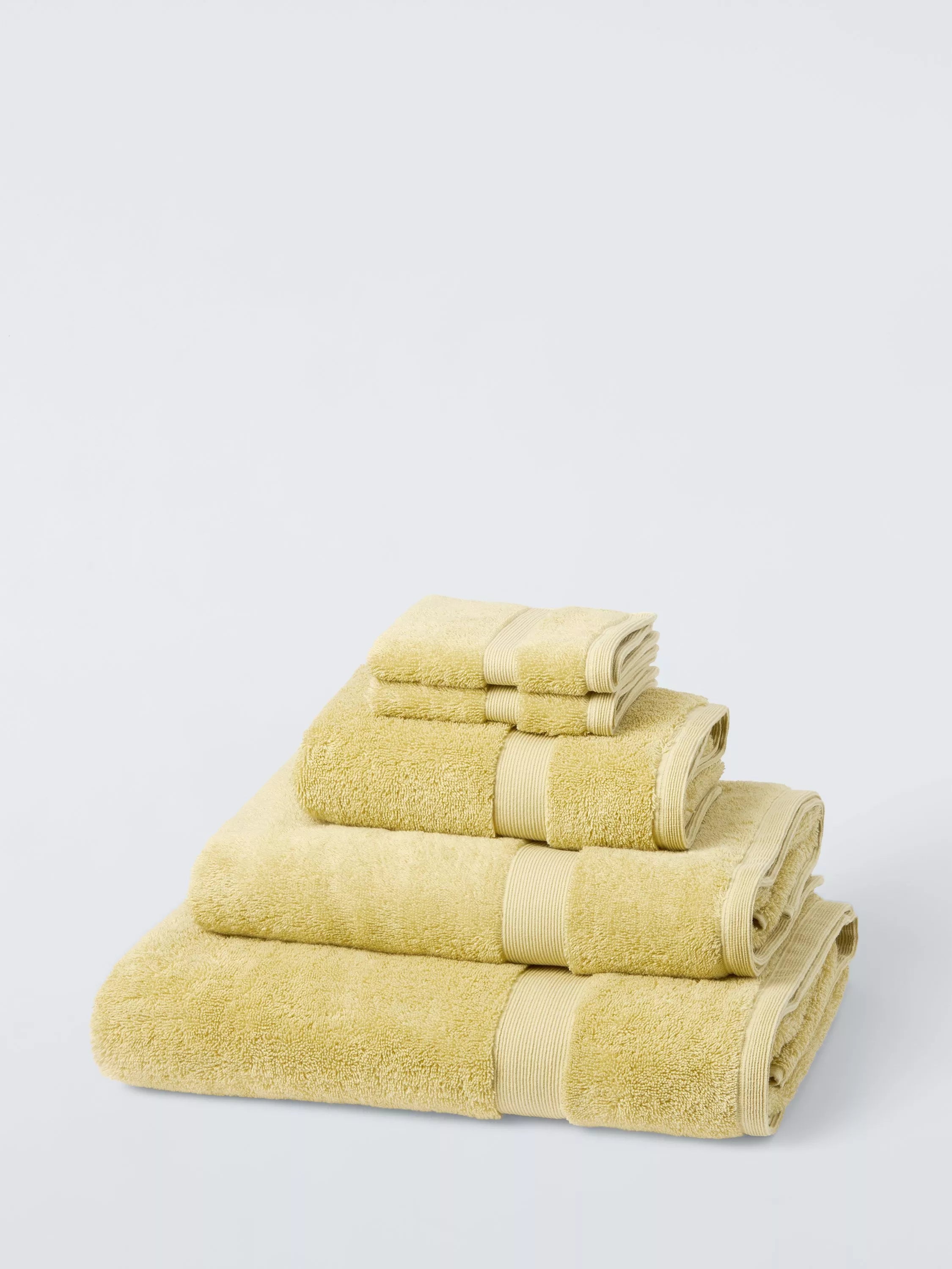 John Lewis Egyptian Cotton Face Cloth (Pack of 2), Chartreuse