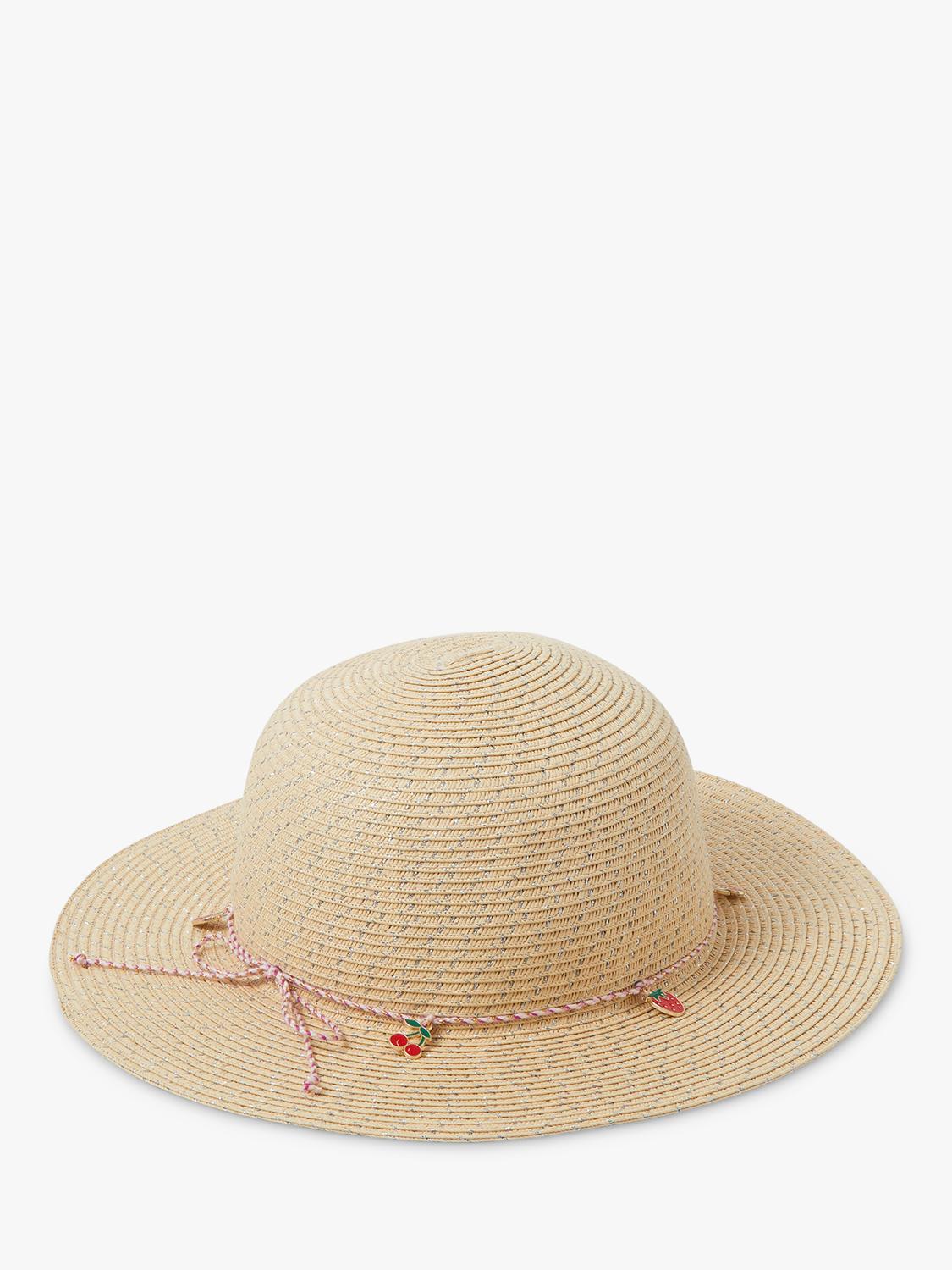 Angels by Accessorize kids straw hat cherry charm natural, UK version
