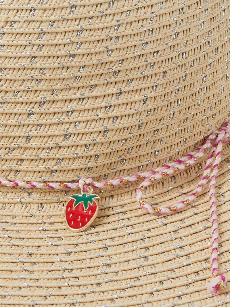 Angels by Accessorize kids straw hat cherry charm natural, UK version