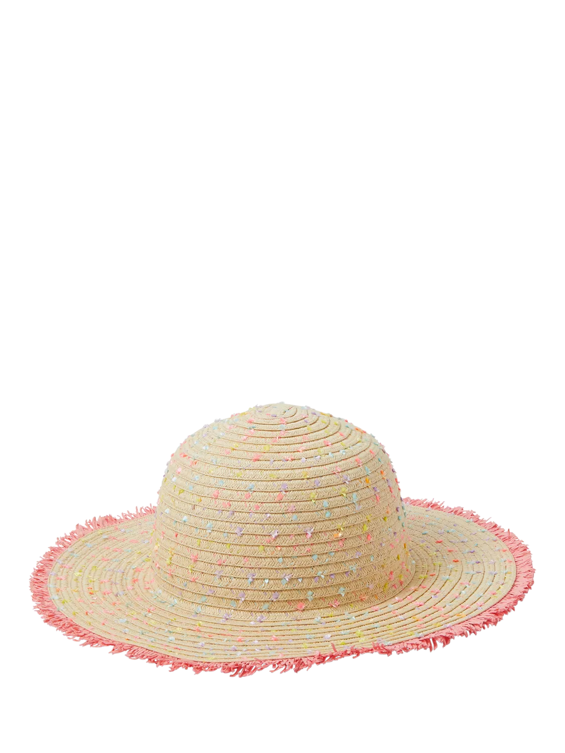 Angels by Accessorize kids speckled straw hat multi (British brand)