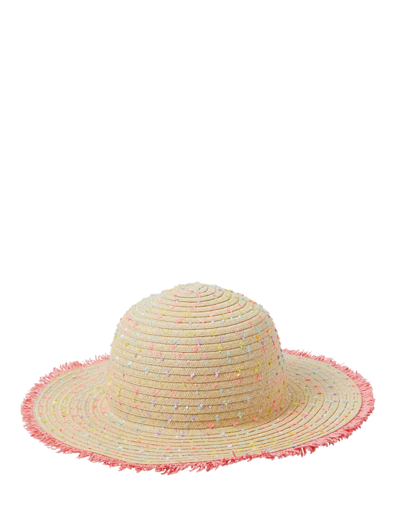 Angels by Accessorize kids speckled straw hat multi (British brand)