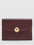 Mango Jewel Button Flap Purse in Bordeaux, imported from the UK
