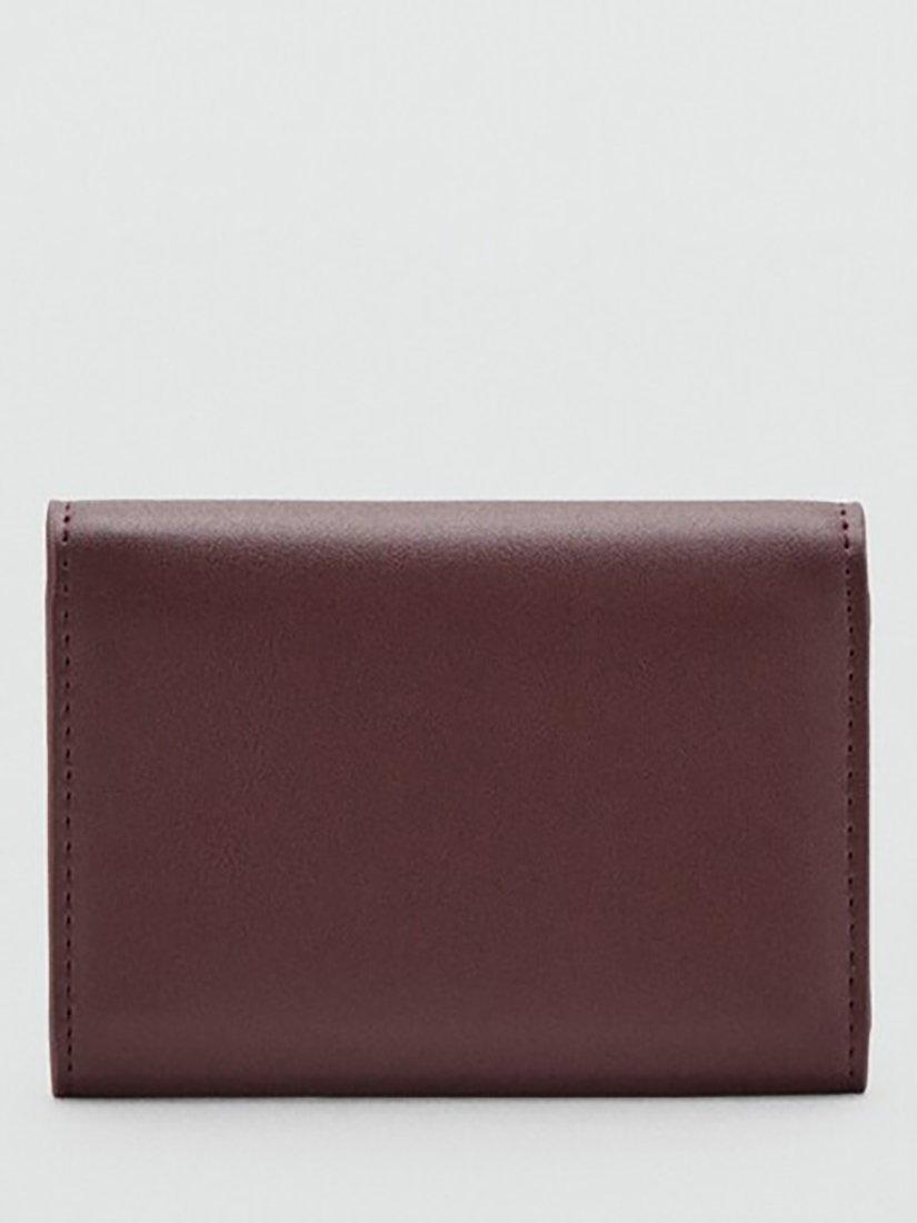 Mango Jewel Button Flap Purse in Bordeaux, imported from the UK