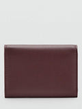 Mango Jewel Button Flap Purse in Bordeaux, imported from the UK