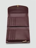Mango Jewel Button Flap Purse in Bordeaux, imported from the UK