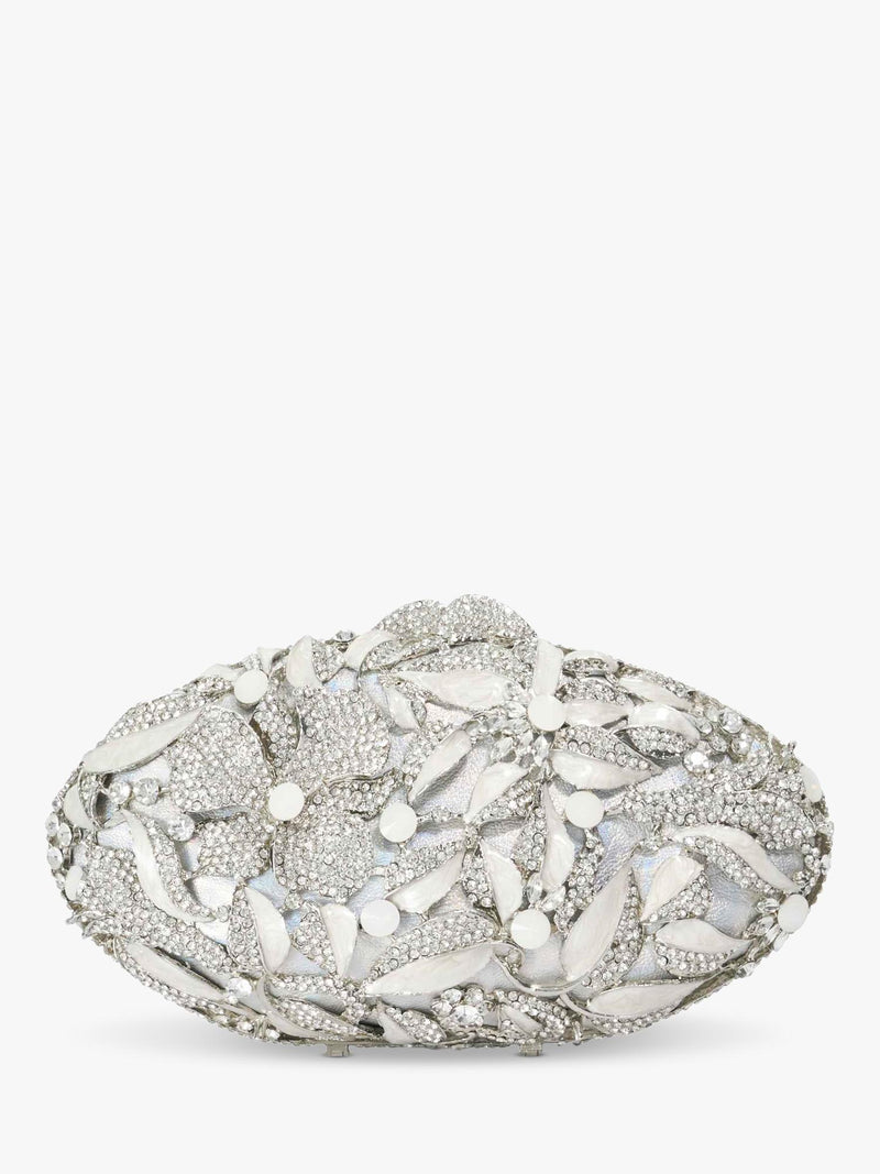Dune London diamante hard case clutch silver - British product