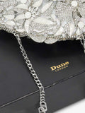 Dune London diamante hard case clutch silver - British product