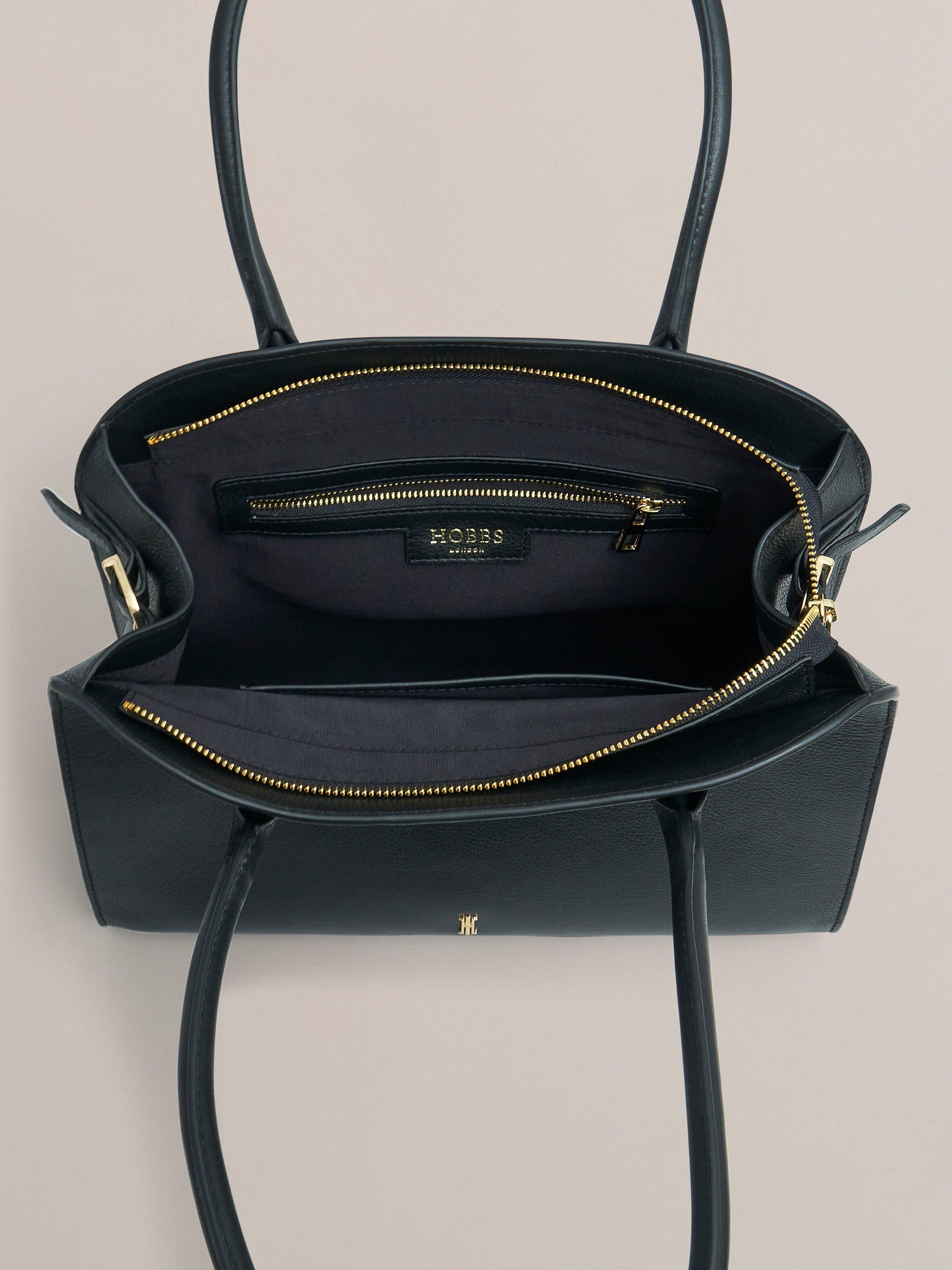 Hobbs Alexis leather shoulder bag black (British brand)