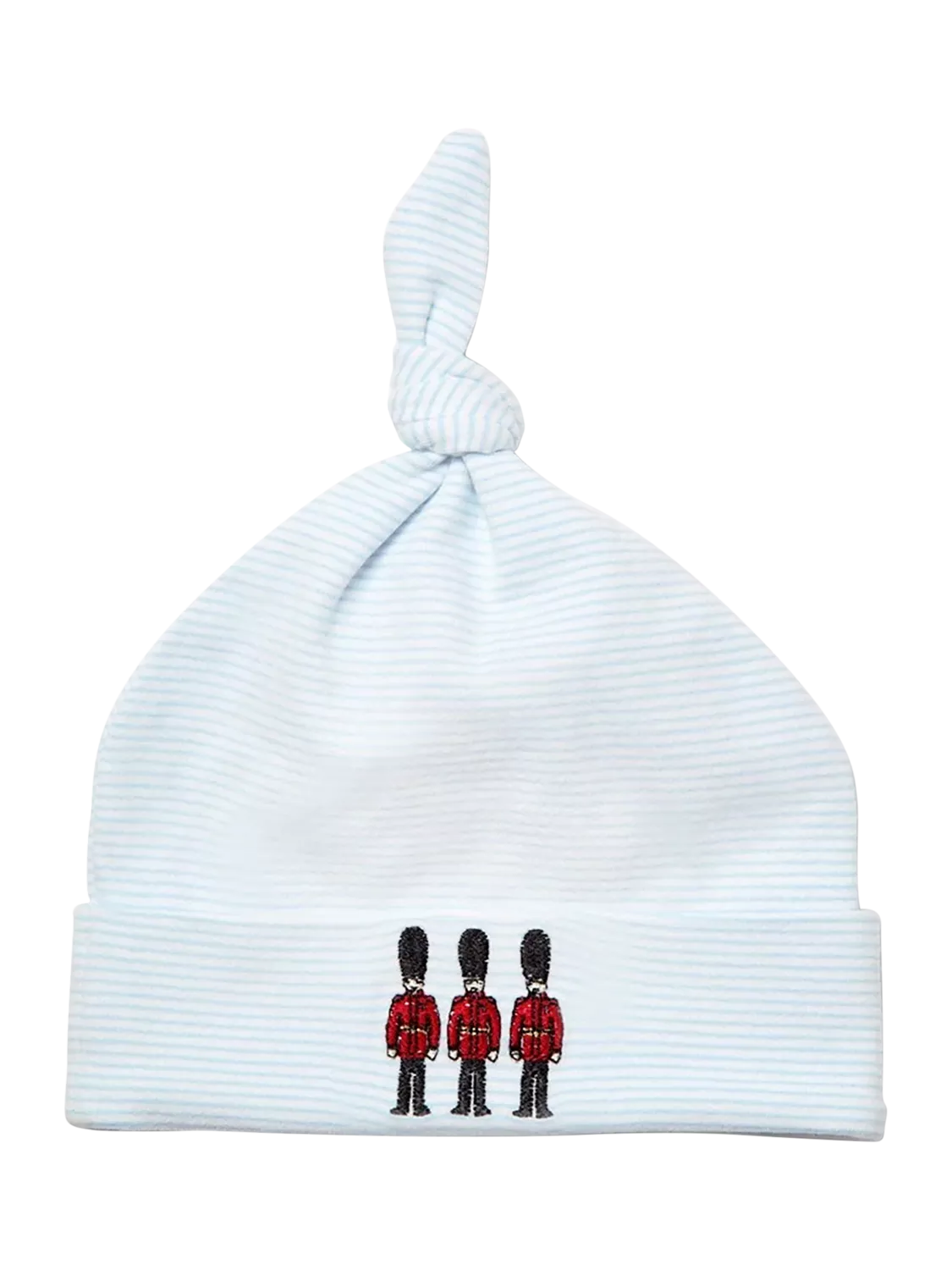 Trotters baby hat blue and white striped - British product