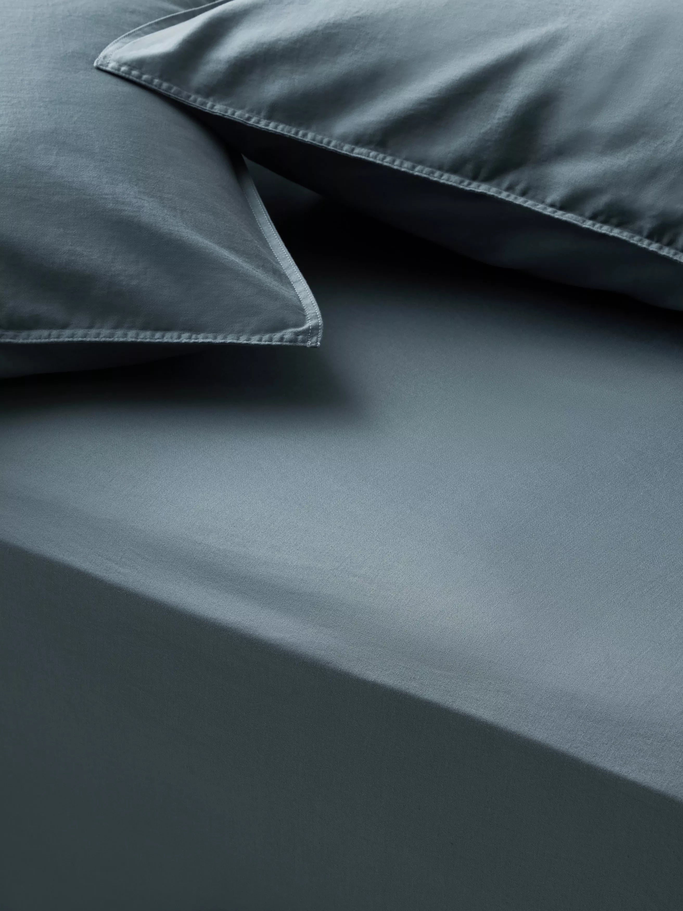 John Lewis Washed Organic Cotton Fitted Sheet Double
