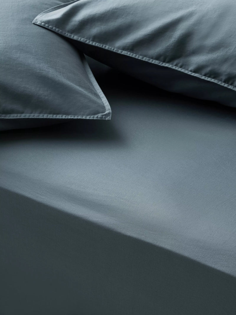John Lewis Washed Organic Cotton Fitted Sheet Double