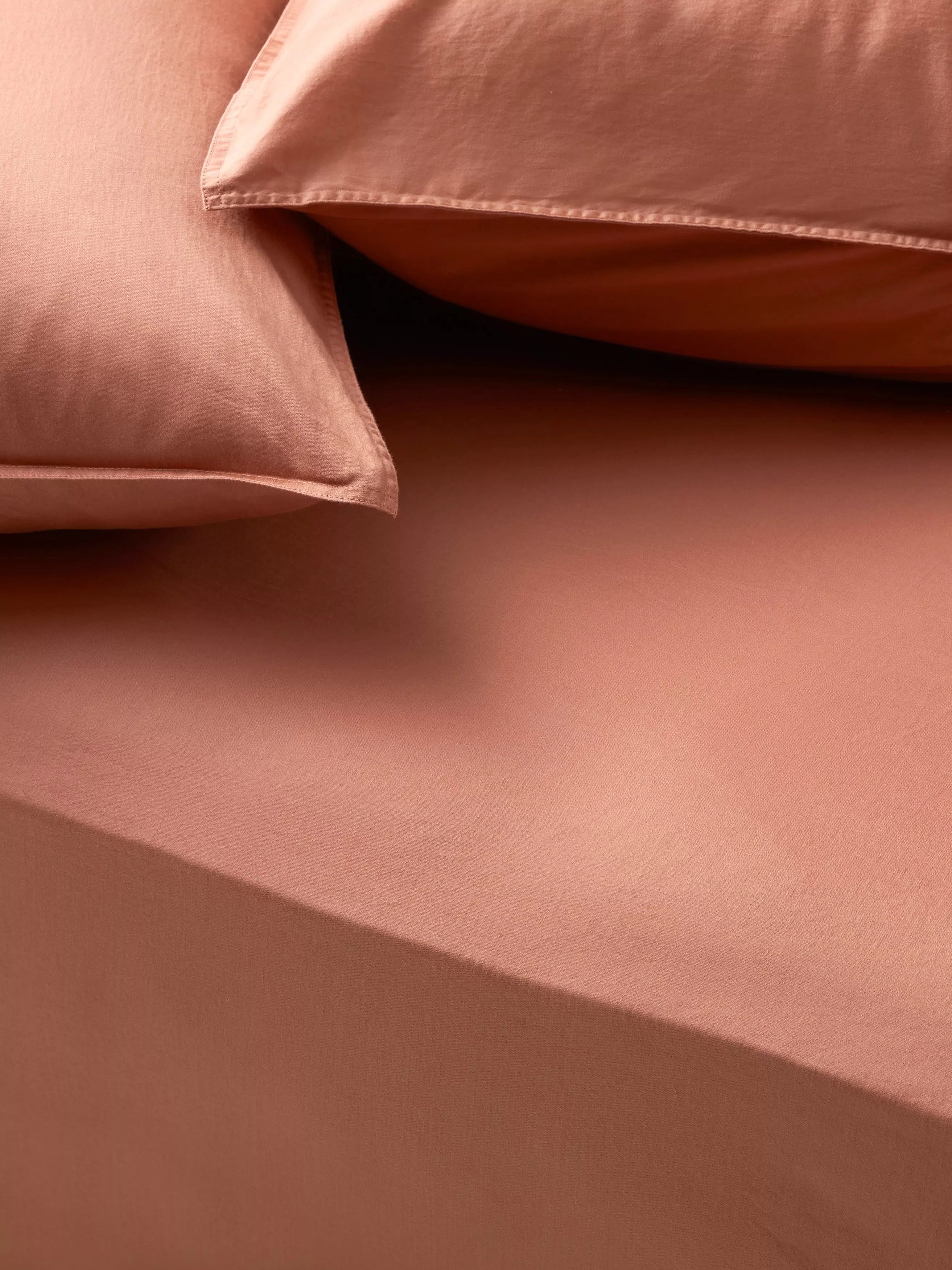 John Lewis Washed Organic Cotton Fitted Sheet Double