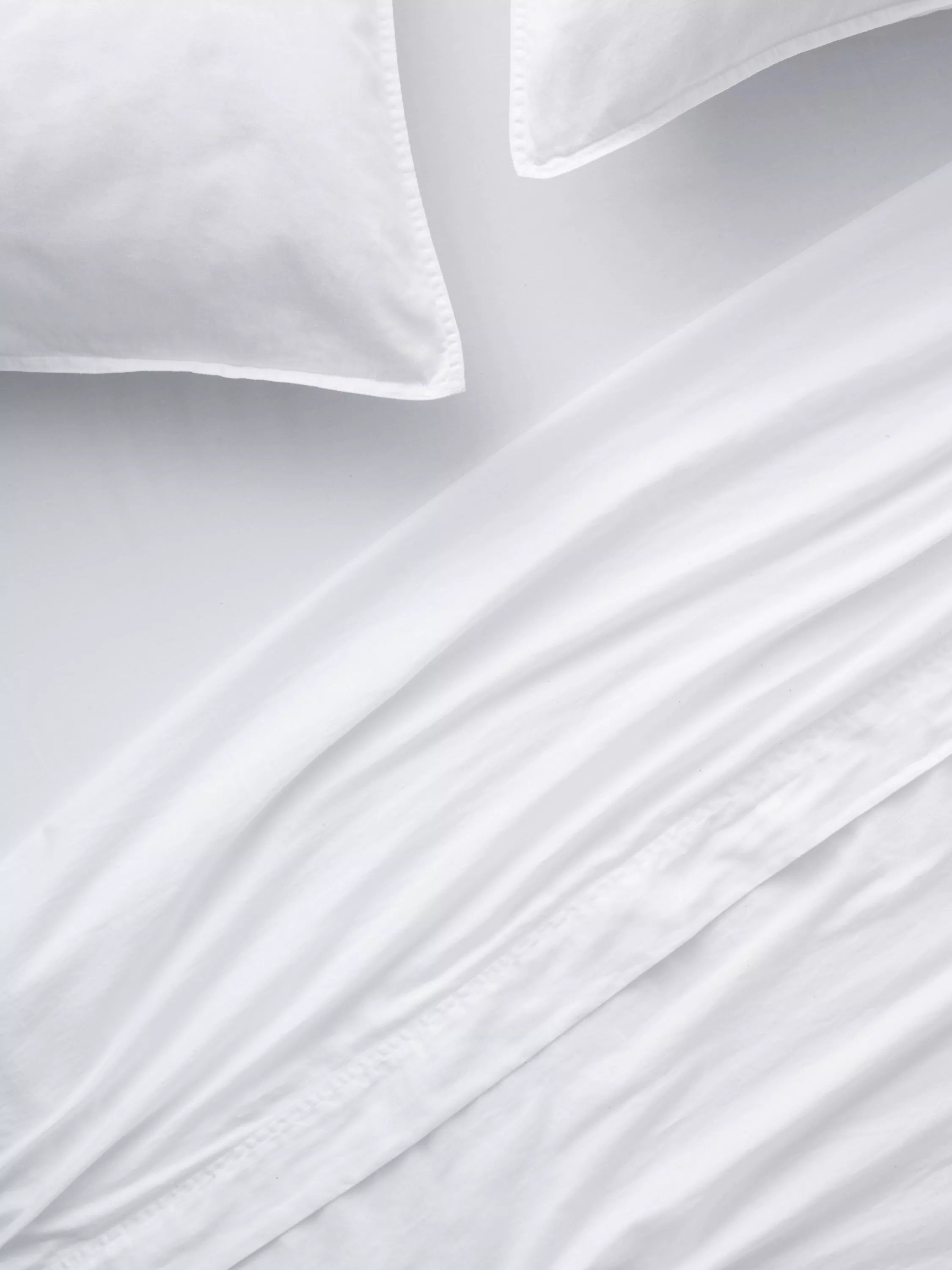 John Lewis Washed Organic Cotton Flat Sheet Double