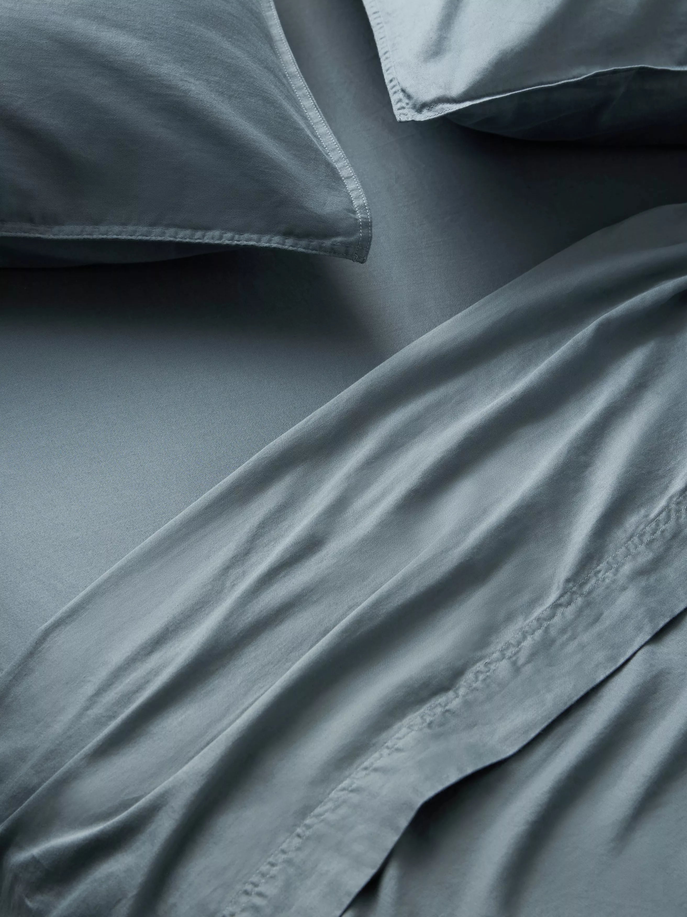 John Lewis Washed Organic Cotton Flat Sheet Double